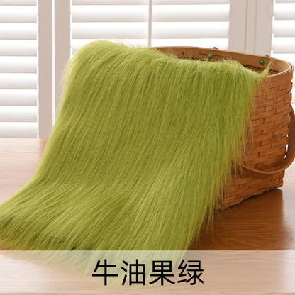 Dolls Long Plush Fabric Per Meter for Upholstery Coats Chair Cover Sewing Plain Fashion Fur Textile Needlework Thick Comfortable