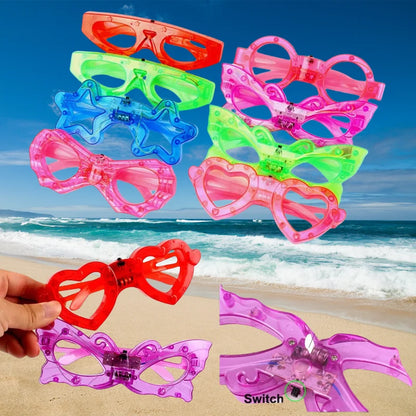Home Suitable for Home Rave,Halloween,New Year,Birthday Gifts Light Up Glasses Christmas Gifts Costume Christmas Party Gifts