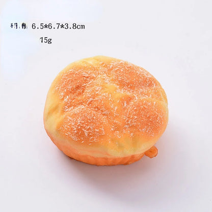 Creative Simulation Bread Toast Donuts  Squeeze Stress Relief Toys Spoof Artificial Bread Simulation Food Desktop Decoration