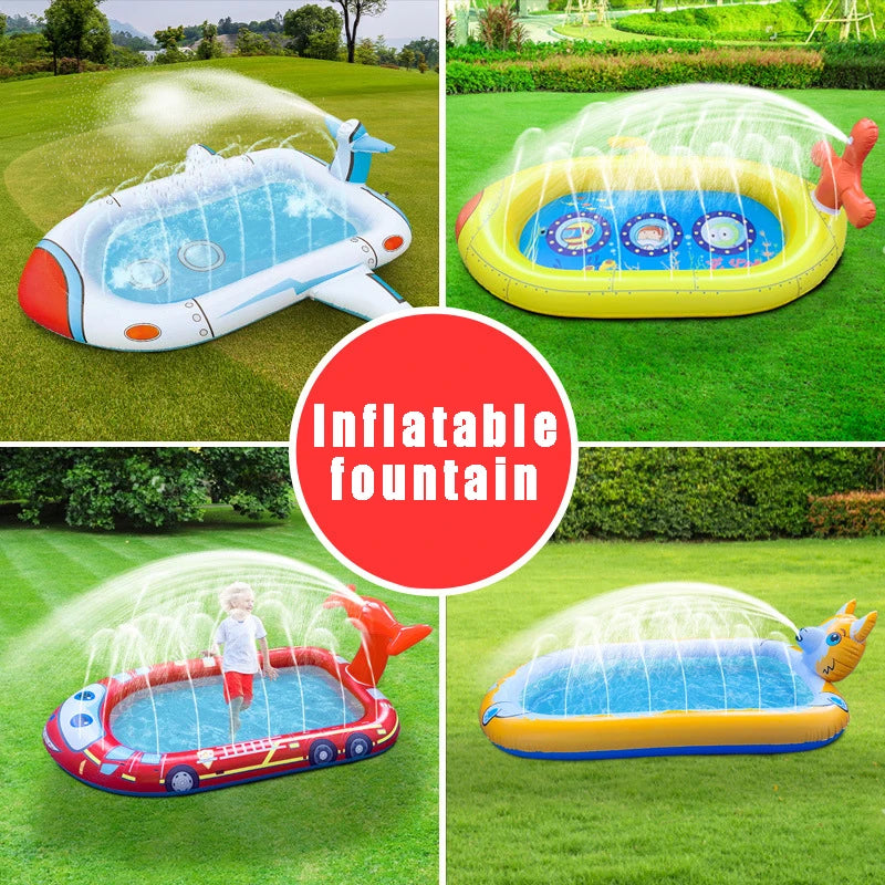 Children’s Swimming Pool 3-In-1 Splash Pad Sprinkler for Kids Children’s Sprinkler Pool Summer Outdoor Play Mat Water Park