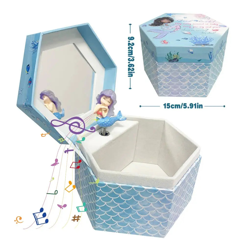 Unicorn Music Box Girl's Jewelry Storage Box With Rotating Unicorn Ballet Bedroom Decoration Birthday Christmas Gifts for Kids