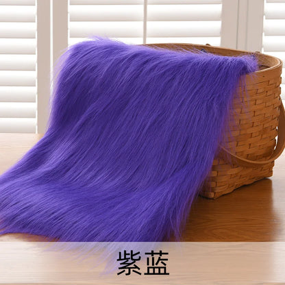 Dolls Long Plush Fabric Per Meter for Upholstery Coats Chair Cover Sewing Plain Fashion Fur Textile Needlework Thick Comfortable