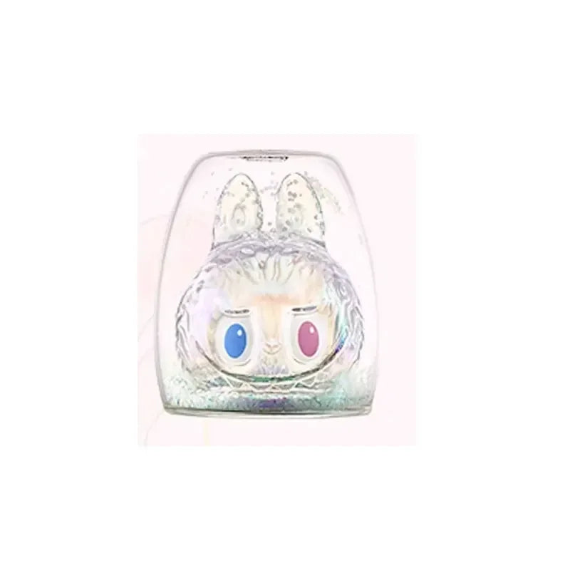In-Stock Blind Box Labubu the Monsters Cheers Double Layered Glass Cup Cute Water Cup Handmade Decoration Model Birthday Gift