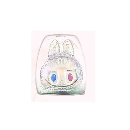 In-Stock Blind Box Labubu the Monsters Cheers Double Layered Glass Cup Cute Water Cup Handmade Decoration Model Birthday Gift