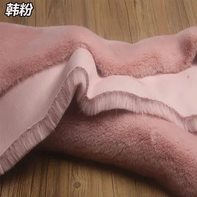 Faux Fur Thickening Rabbit Fur Faux Plush Fabric for Coat Pillow Vest Collar Hat Short Pile Plush Fur Tissu Telas Fabric Carpet