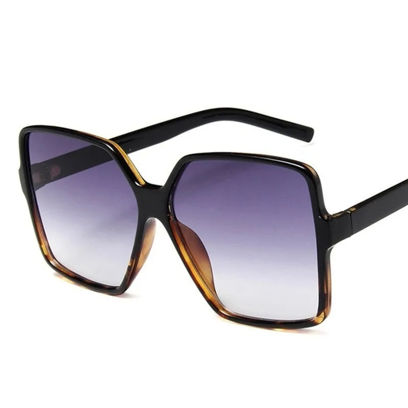 Women Oversized Square Sunglasses Gradient Plastic Brand Designer Female Sun Glasses UV400 Lentes De Sol Mujer Women Sunglasses