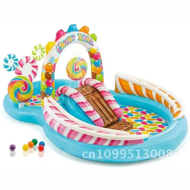 Swimming Children's Inflatable Big Pool Floats Slide Dinosaur Castle Pools Summer Play Piscina Water Toys Games Kids for Baby