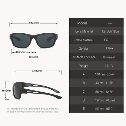 2pcs Polarized Wrap Around Sunglasses for Men and Women Fishing UV Protection Glasses Perfect for Outdoor Sports Travel Driving