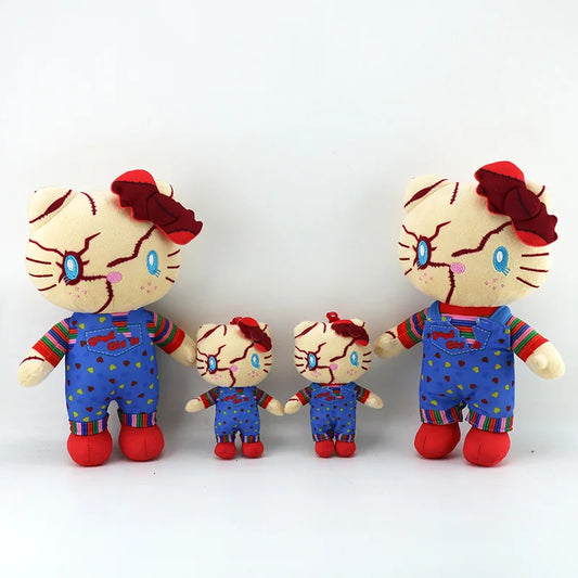 Anime Hello Kitty Plush Kawaii Action Figure Toys Chuacky Doll Cute Pendant Keys Girl Halloween Christmas Birthday Gifts ﻿