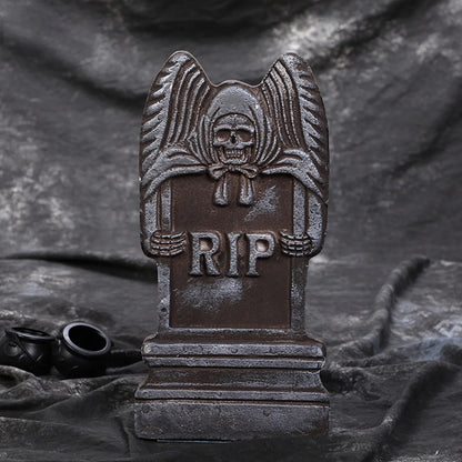 Mini RIP Tombstones Skulls DIY Cemetery Coffin Graveyard Miniature Halloween Decoration Fairy Garden Ornaments Accessories