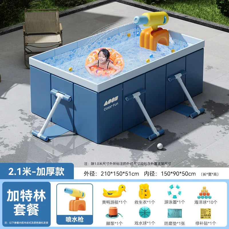 CX Swimming Pool Adults and Children Household Bracket Inflatable-Free Swimming Pool Foldable Family Yard