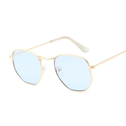 ONEVAN 2024 Vintage Square Sunglasses Women Brand Designer Sun Glasses Men/Women Retro Small Frame Metal Sunglass Shades Glasses