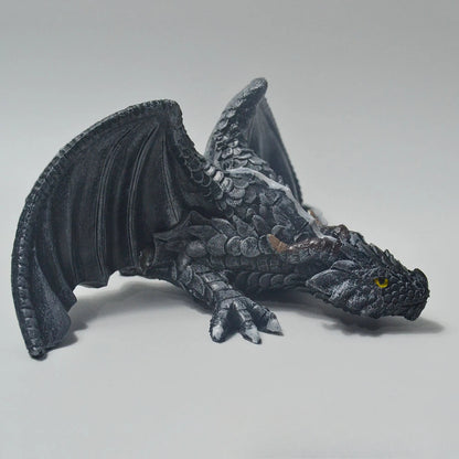 Garden Big Squatting Dragon Sculpture Guardian Statue Garden Dragon Sculpture Halloween Outdoor Gothic Decor