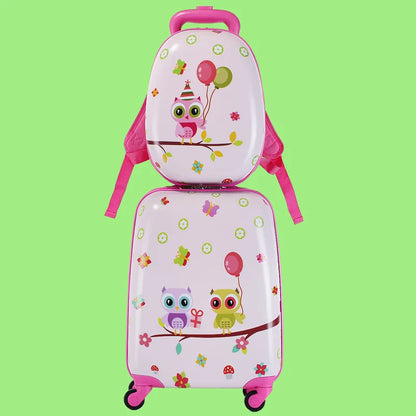 Children Trolley Rolling Luggage 18 Inch Universal Wheel Cartoon Dinosaur Suitcase 13 Inch Travel Bag Backpack Drag Box for Kids