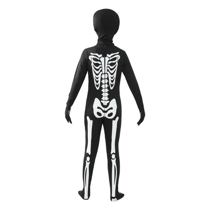 Boys Scary Zombie Halloween Costume Glow in the Dark Printed Skeleton Jumpsuit Kids Carnival Party Spooky Ghost Horror Jumpsuit
