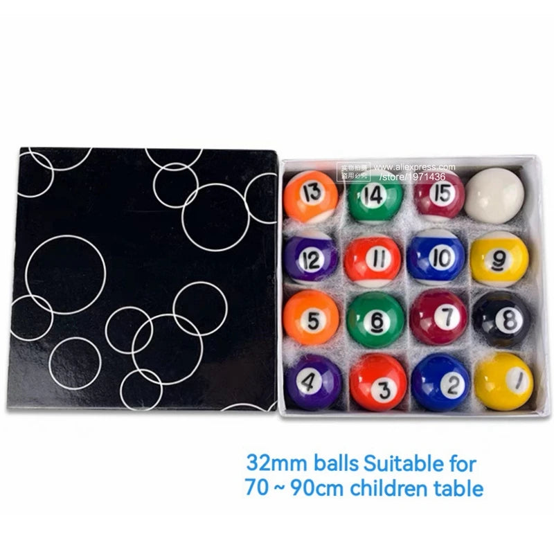 American Billiard Table Balls 16pcs 25mm/32mm/38mm Professional Snooker Accessories Children Game Toy Kids Pool Cue Balls Set