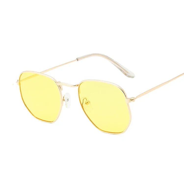 ONEVAN 2024 Vintage Square Sunglasses Women Brand Designer Sun Glasses Men/Women Retro Small Frame Metal Sunglass Shades Glasses