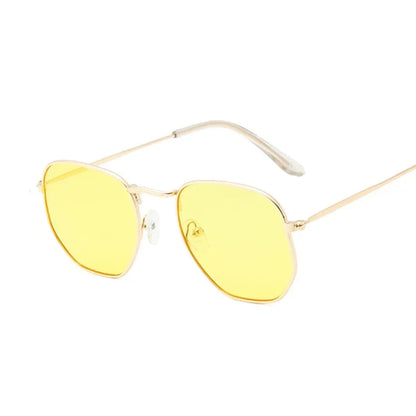 ONEVAN 2024 Vintage Square Sunglasses Women Brand Designer Sun Glasses Men/Women Retro Small Frame Metal Sunglass Shades Glasses