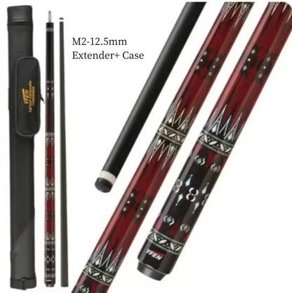 YFEN 58" Carbon Fiber  Technology 1/2 Billiard Pool Cue Stick 12.5mm + Extender