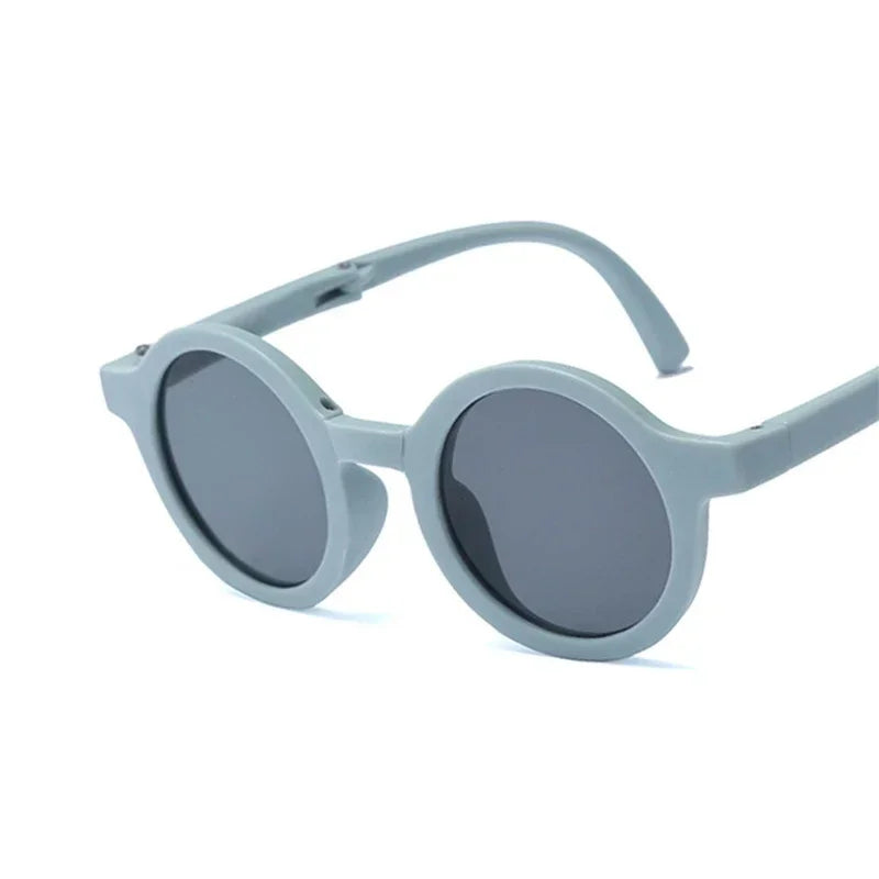 Classic Ins Folding Sunglasses Children Brand Designer Pink Round Frame Sun Glasses Girls Boys Lentes UV400 Gafas Sol Mujer