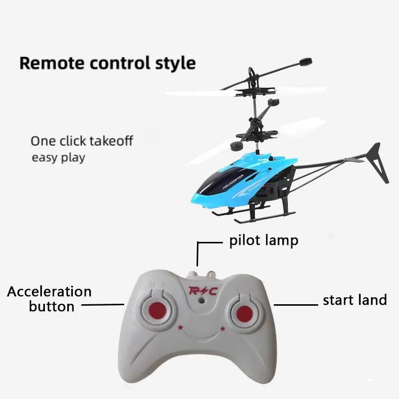 Rechargeable Mini RC Drone Remote Safe Fall-Resistant RC Helicopters Drone Children Toys