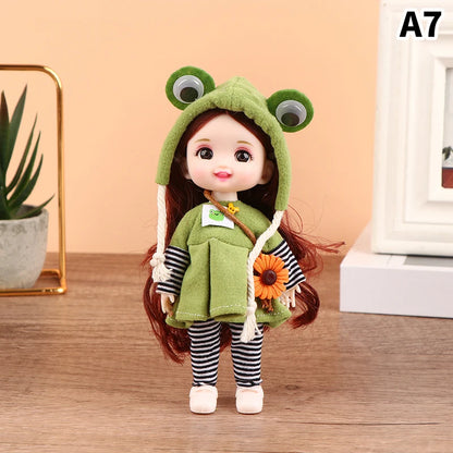 Innovative and Practical for Girls Birthday Gift Cute Fashion Princess DIY Dress Up Toys New 16CM Exquisite Mini Imitation Dolls