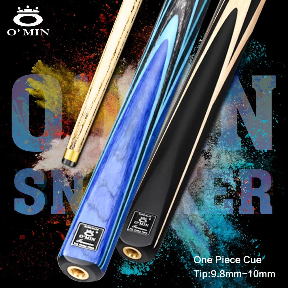 O'Min Gunman 3/4 Split One Piece Ash Shaft Snooker Cue 9.5/10mm Tip Professional Billard Stick Kit With Excellent Box Extension