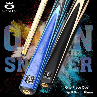 O'Min Gunman 3/4 Split One Piece Ash Shaft Snooker Cue 9.5/10mm Tip Professional Billard Stick Kit With Excellent Box Extension
