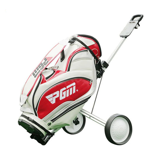 Professional Golf Bag Trolley Cart Portable 2 Wheel Foldable Aluminum Alloy Wear Resistant Golf Cart Course Use Trolley Cart
