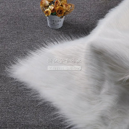 White Long Fur Long Hair Plush Fabric Fur  by the Meter for Clothes Upholstery Toys Coats Doll Sewing Soft Green Faux Fur Cloth