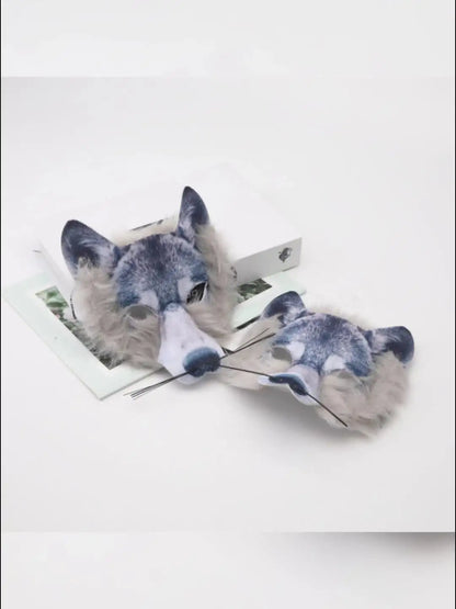 1 Piece Animal Wolf Mask for Everyone, Universal for Halloween Party Gathering