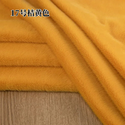5mm Stretch European Mink Faux Fur Fabric High-Low Pattern for Clothing Scarves Hats Photo Props DIY Craft Decoration