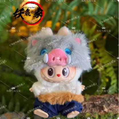Labubu Clothes Doll Decorative Clothing 17cm Baby Clothes Labubu Sitting Party Baby Clothes Charcoal Zhilang Clothes