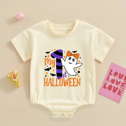 My First Halloween Print Baby Bubbles Romper Halloween Party Infant Outfit Bodysuit Newborn Large Jumpsuit Newborn Retro Clothes
