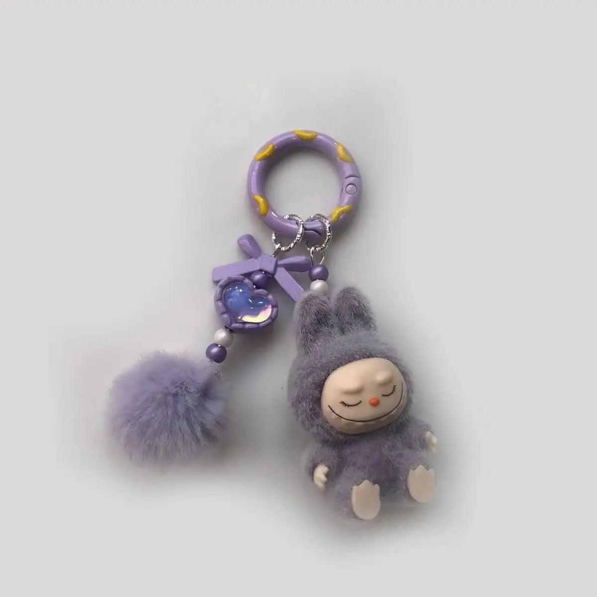 New Christmas Labubu Kawaii Particles Keychain Bag Cell Phone Charm Key Chain Christmas Gift