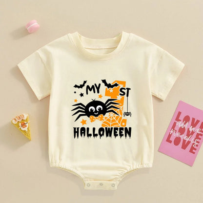 My First Halloween Print Baby Bubbles Romper Halloween Party Infant Outfit Bodysuit Newborn Large Jumpsuit Newborn Retro Clothes
