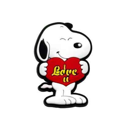MINISO Whimsical Snoopy Cartoon Shoe Charms Decorative Accessories for Clogs and Sandals - Anime Inspired DIY Craft Accessories