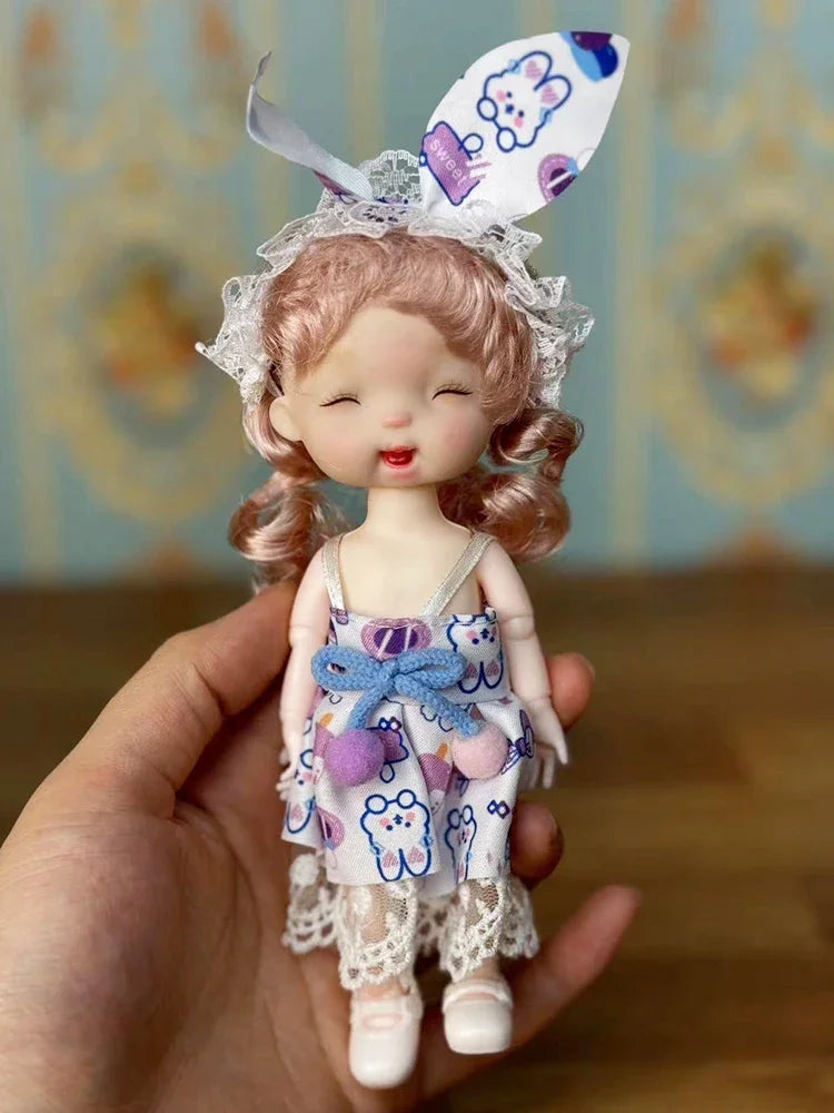 Lovely 17cm Doll 1/8 Bjd Dolls Mini Playhouse Doll Toy Kids Girls Dolls Toy Gift