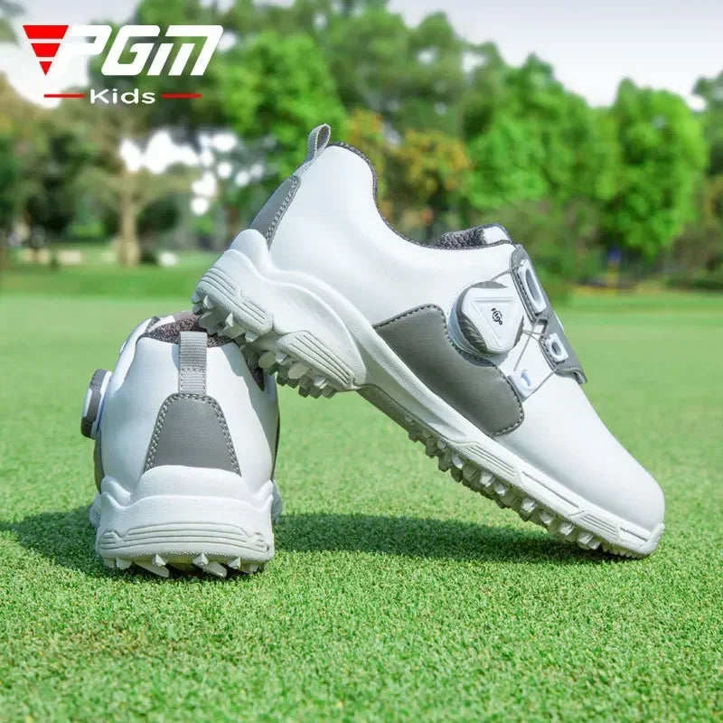 PGM Golf Children's Shoes Casual Sports Kids Sneakers Knob Shoelaces Microfiber Waterproof Anti Slip XZ211 Wholesale