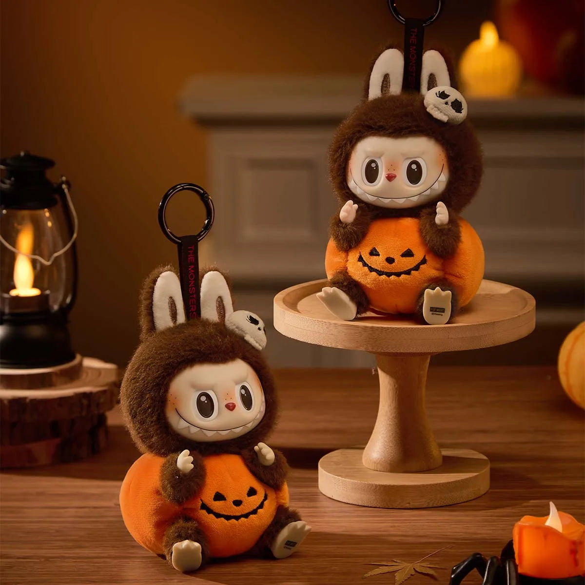 100% Authentic POP MART the Monsters Happy Halloween Party Series - Sitting Pumpkin Vinyl Plush Pendant Collectible