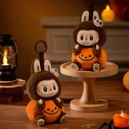 100% Authentic POP MART the Monsters Happy Halloween Party Series - Sitting Pumpkin Vinyl Plush Pendant Collectible