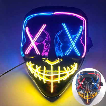 New Arrival Halloween Mask Horror Venom  LED Luminous Mask Cosplay Costume Makeup Prom Party