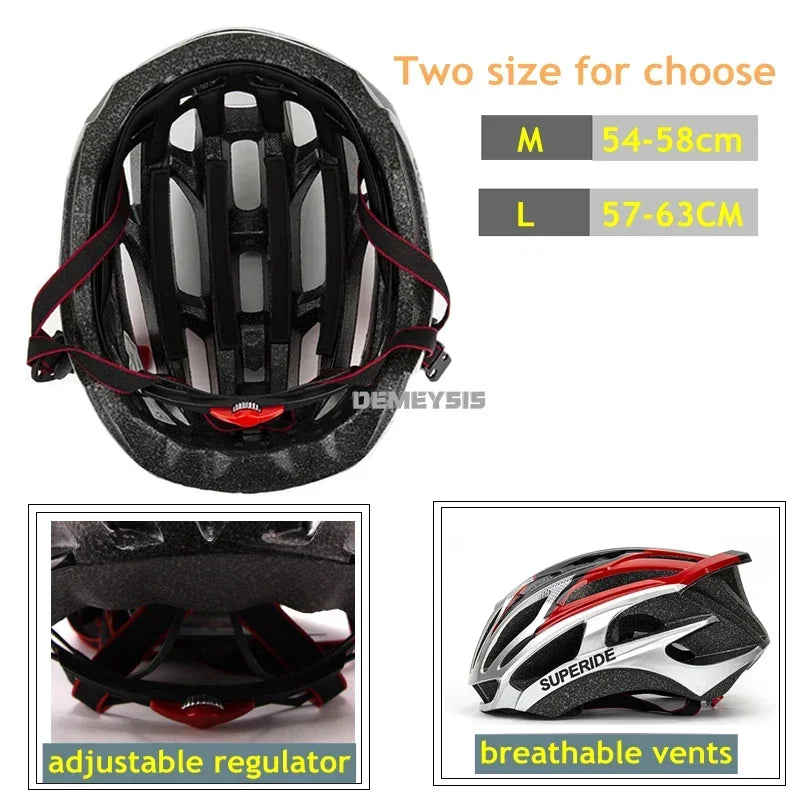 Road Bike Helmet Ultralight Bicycle Helmets Men Women Mountain Bike Riding Cycling Integrally-Molded Helmet