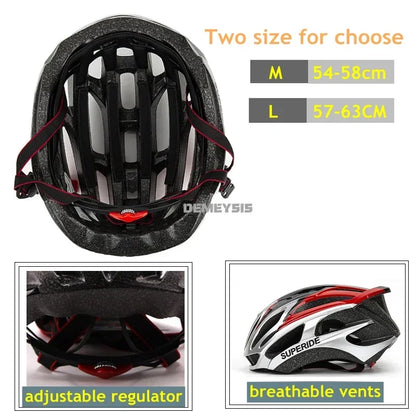 Road Bike Helmet Ultralight Bicycle Helmets Men Women Mountain Bike Riding Cycling Integrally-Molded Helmet