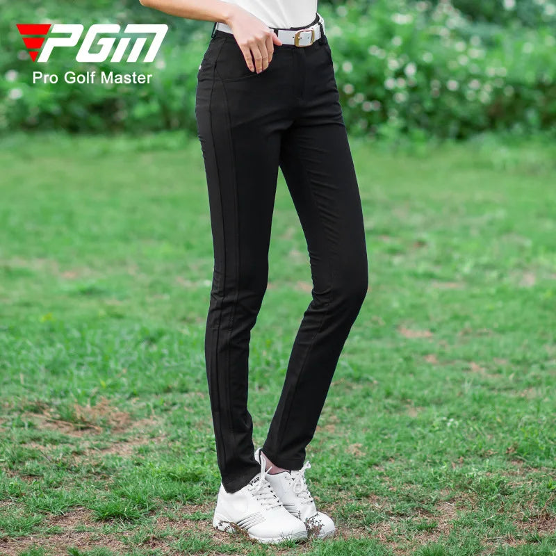 PGM Women Golf Pant Summer Sweatpants Spring Golf/Tennis Pants High Elastic Ladies Trouser Breathable Slim Quick Dry Pants