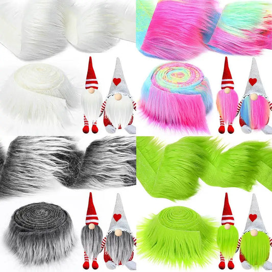 1.5M  Faux Fur Ribbon Tapes DIY Apparel Sewing Fluffy Trim Trimming Fabric Sewing Costume Stripe Plush Fur Supplies Home Decor