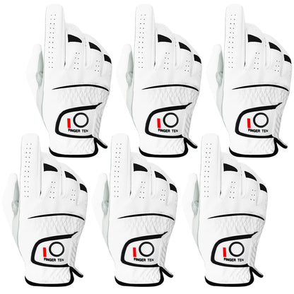 6 Pcs/3 Pair All Weather Grip Comfortable Golf Gloves Men Cabretta Leather Left Hand Right Hand S M ML L XL Drop Shipping