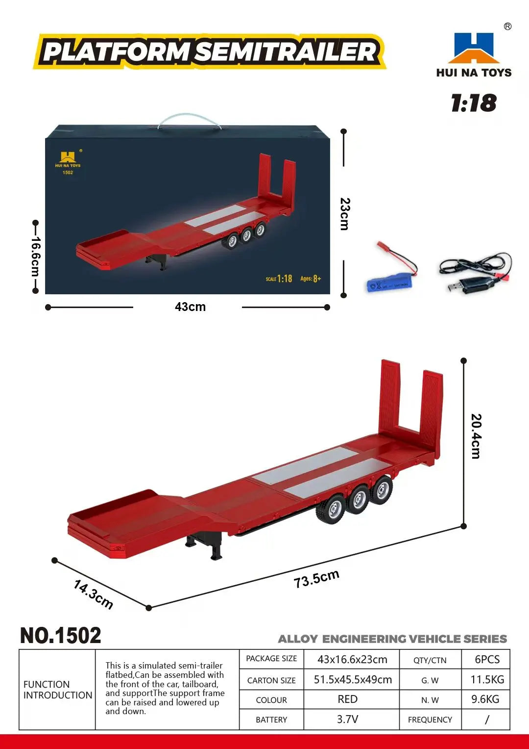 Huina Scania 770s 1:18 Scale RC Tractor Alloy Model Full Proportional Throttle 4WD 19 Channel Remote Control Car Toy for Kids