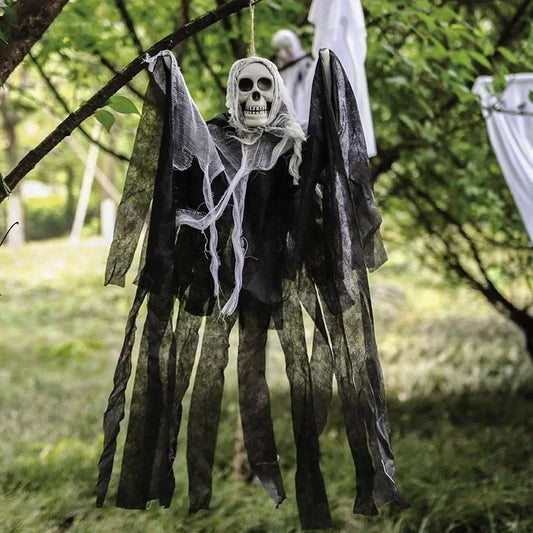 1-3pcs Halloween Hanging Ghost Decorations Skull Scary Gauze Fabric for Haunted House Porch Scary Props Terror Hanging Ornaments