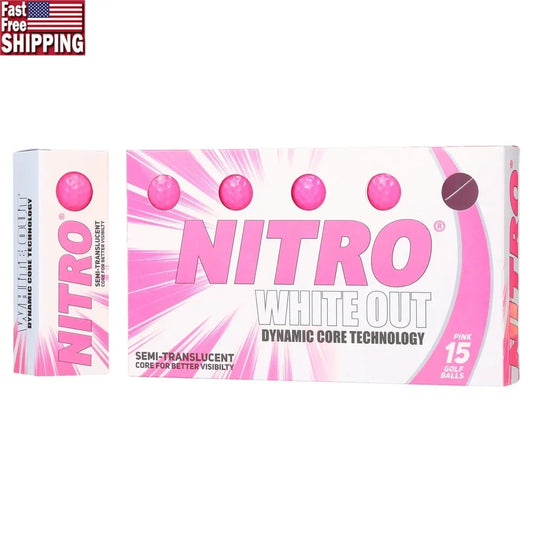 High Performance Golf Balls 15 Pack White Hot Technology Superior Spin Control Exceptional Distance Durable Material